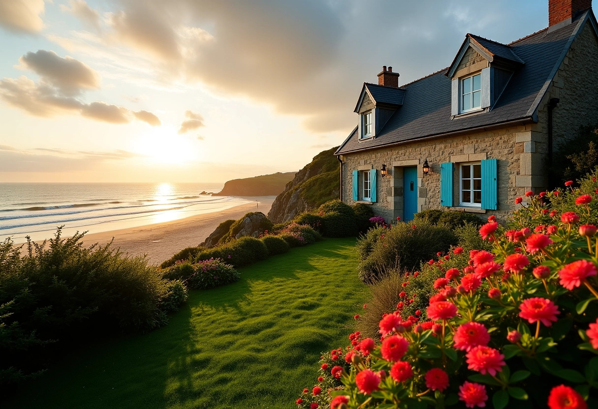 maison en bord de mer en bretagne : un havre de quiétude -  bretagne  et  mer